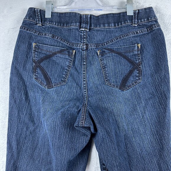 Lane Bryant Bootcut Jeans Womens Size 16 Tighter Tummy Technology High Rise Blue - Picture 5 of 13